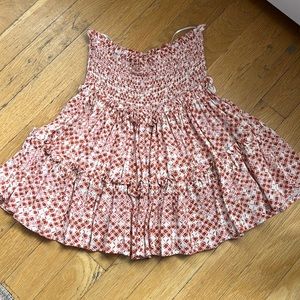 Isabelle's Cabinet Mini Skirt Orange/Red/Pink/White Colored